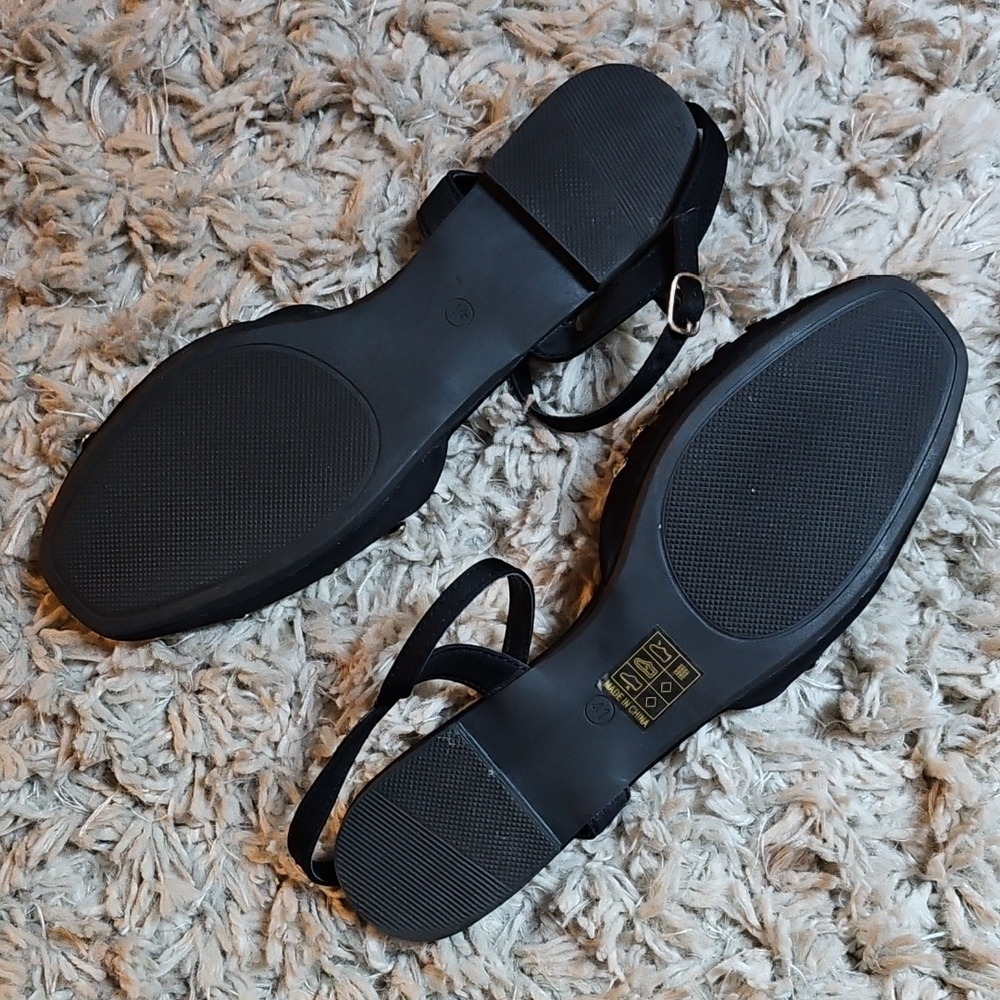 Black Studded Sandals - Picture 3 of 4